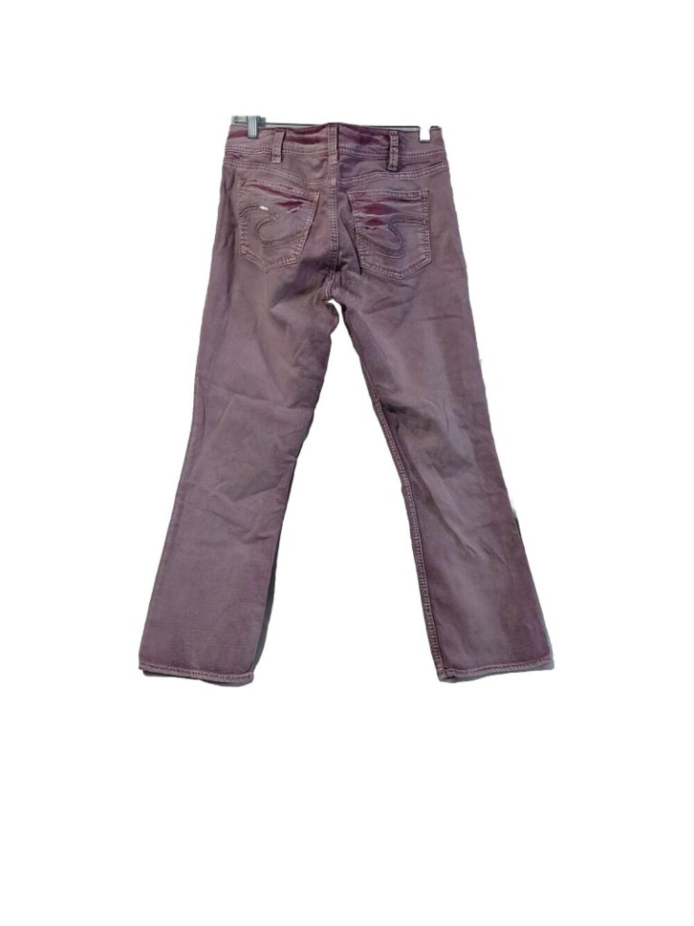Silver Suki Capri Jeans Women's Size W30 Pink Purple Sparkle Pockets Denim - Picture 9 of 10